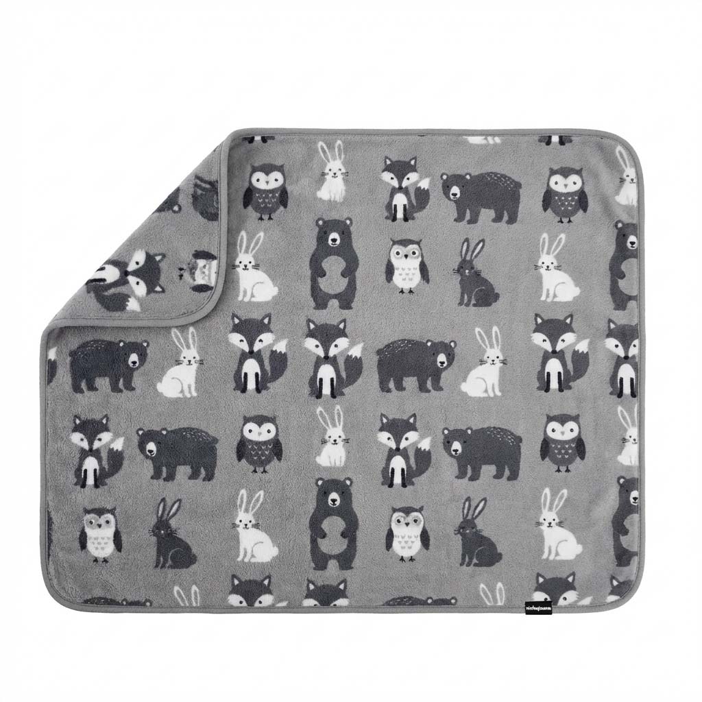 Woodland Animals Baby Blanket