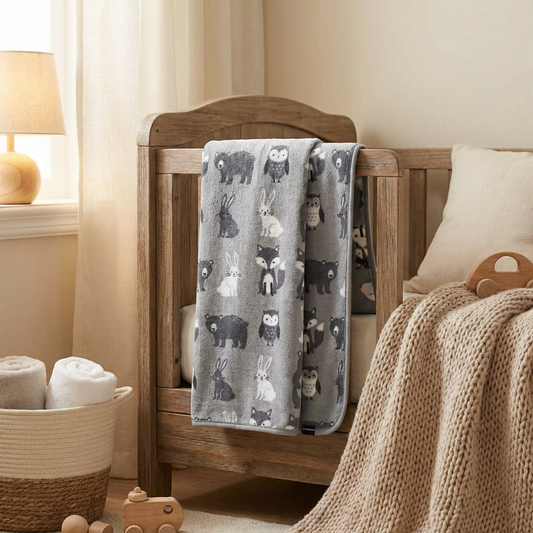 Woodland Animals Baby Blanket