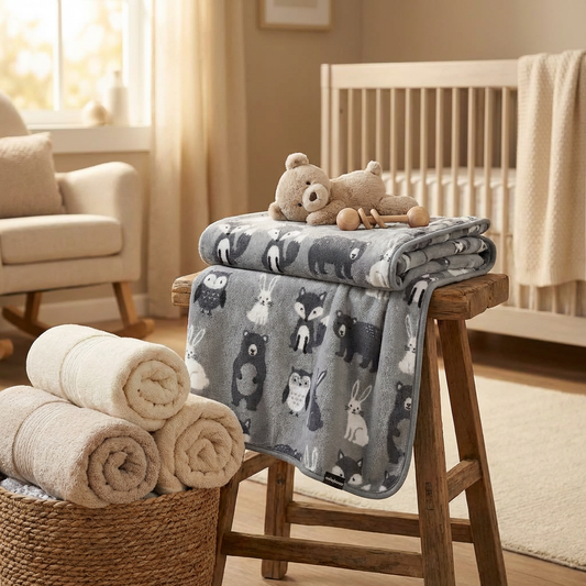 Woodland Animals Baby Blanket