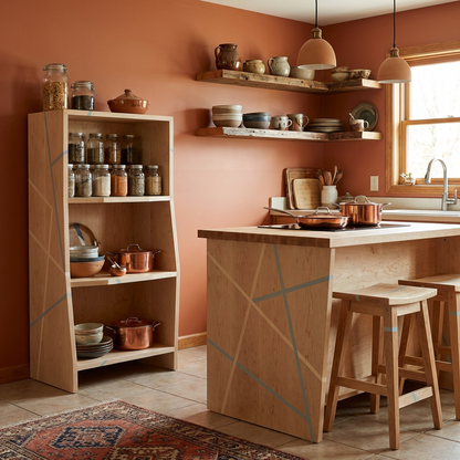 Modern Wooden Open Shelf Bookcase