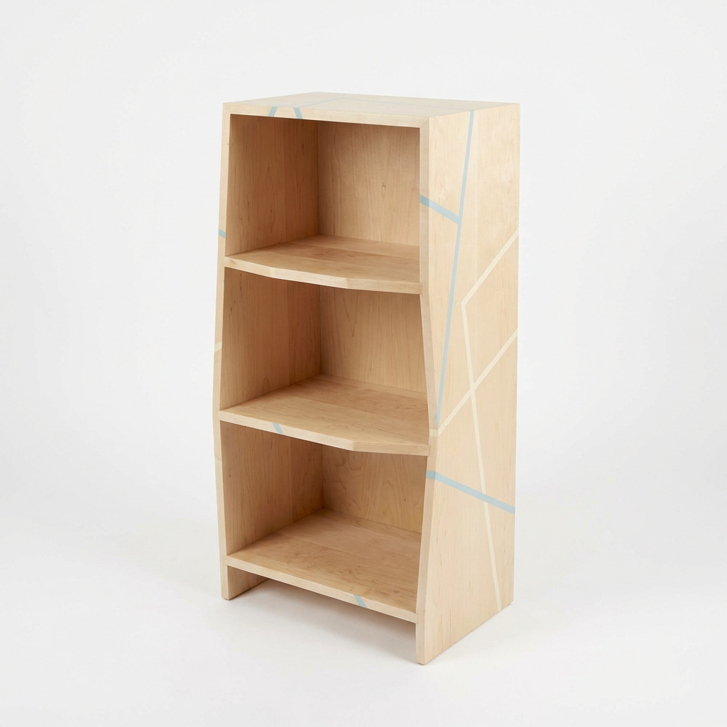 Modern Wooden Open Shelf Bookcase